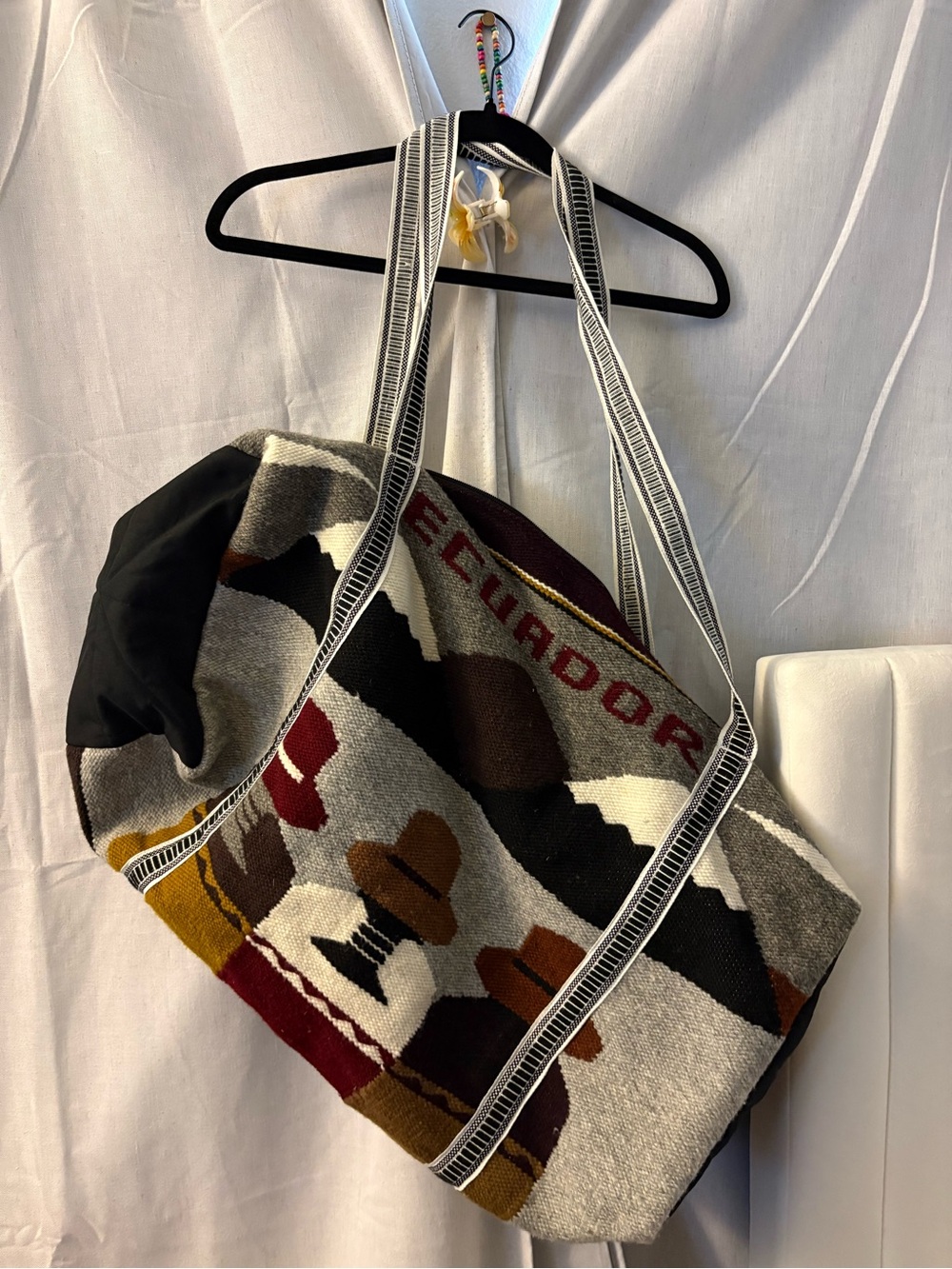 Ecuador Woven Tote Bag in Multi Earth Tones